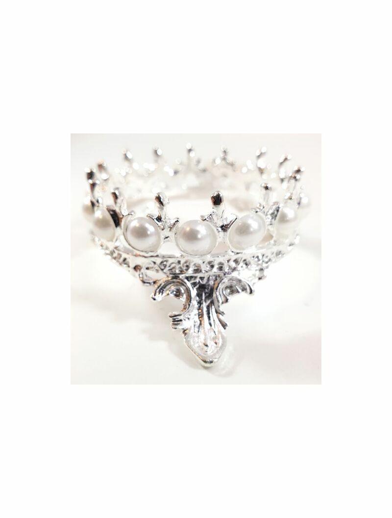 Brush Holder Crown, Silver