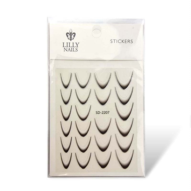 89420 – French Stickers Black Silver